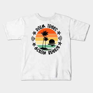 Palm Trees - Ocean Breeze Kids T-Shirt